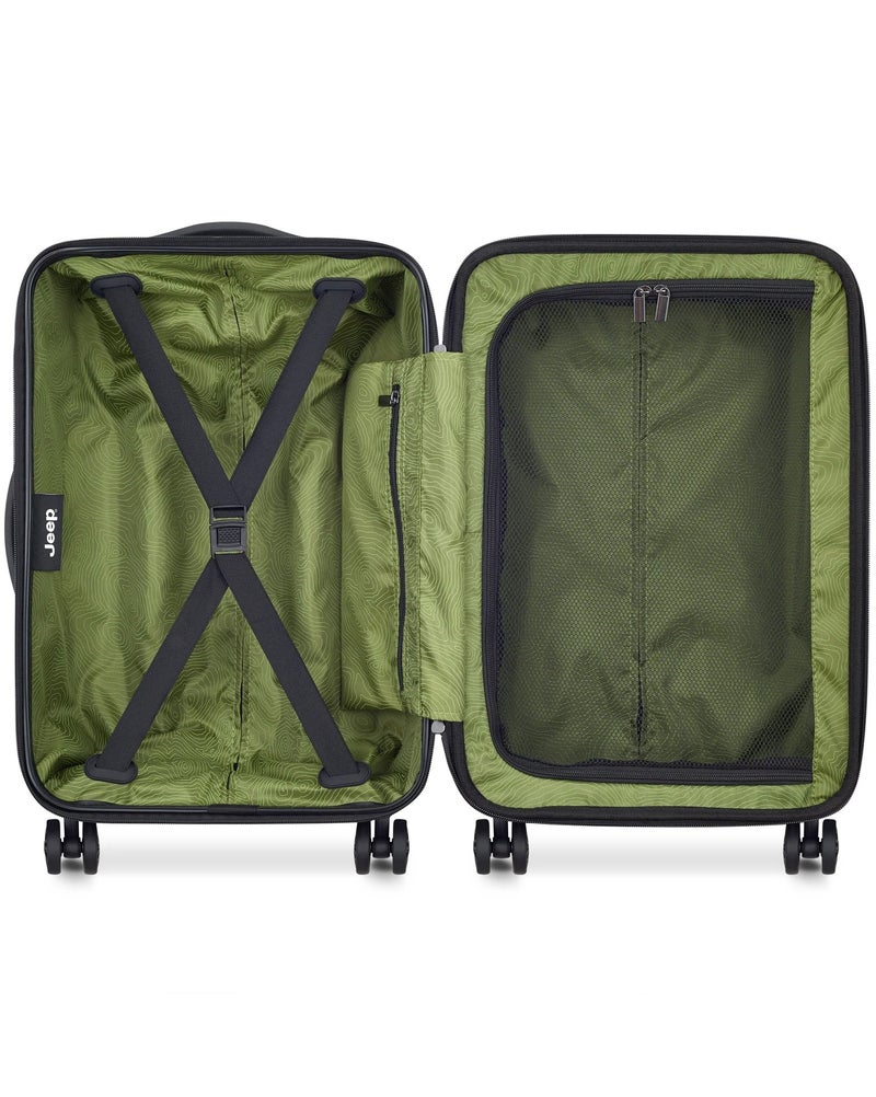 Jeep JH004C 55 Cm Hardcase 4-Double Wheeled Expandable Cabin Luggage Trolley - Grey Drizzle - Image 3